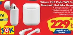 WİNEX YK5 PODS TWS 5.0 BLUETOOTH KULAKLIK WİNEX YK5 PODS TWS 5.0 BLUETOOTH KULAKLIK